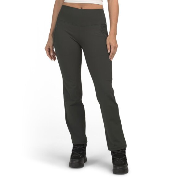 SPYDER Olive Base Layer Bootcut Zip Pocket Pants - Picture 1 of 2
